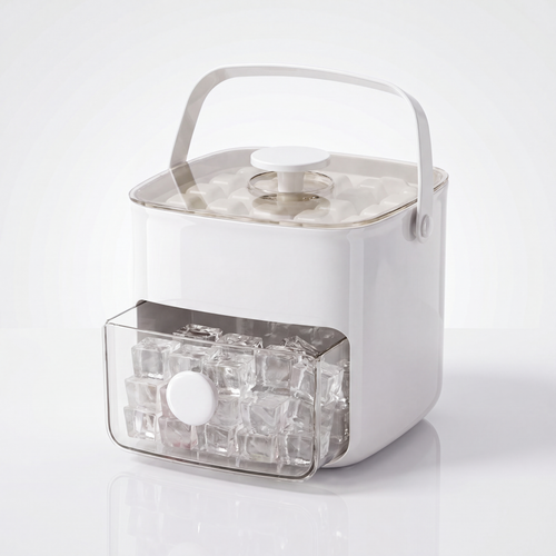 GlacierGrid 48-Cube Press-Lid Ice Tray — studio product photo