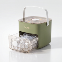 GlacierGrid 48-Cube Press-Lid Ice Tray — Fruit Green studio photo